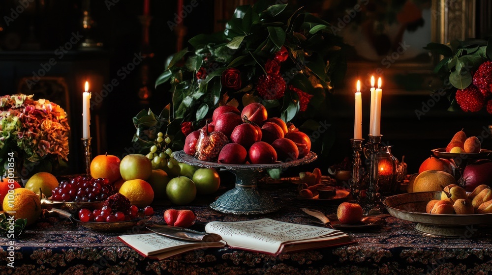 Still Life with Fruit and Candles Still Life with Fruit and Candles