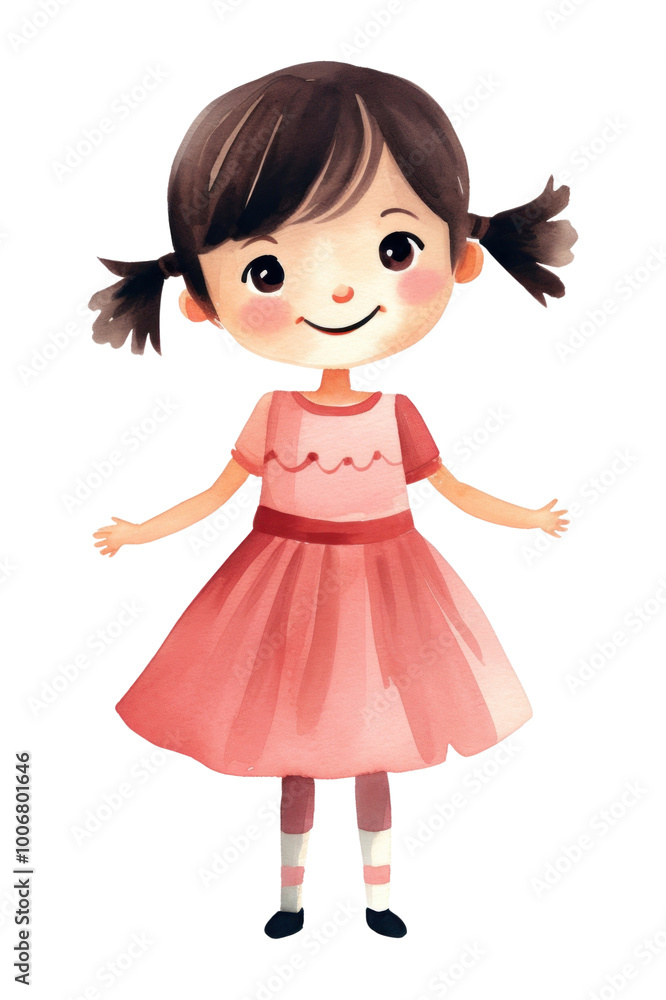 PNG Young girl smiling cartoon child. PNG Young girl smiling cartoon child.