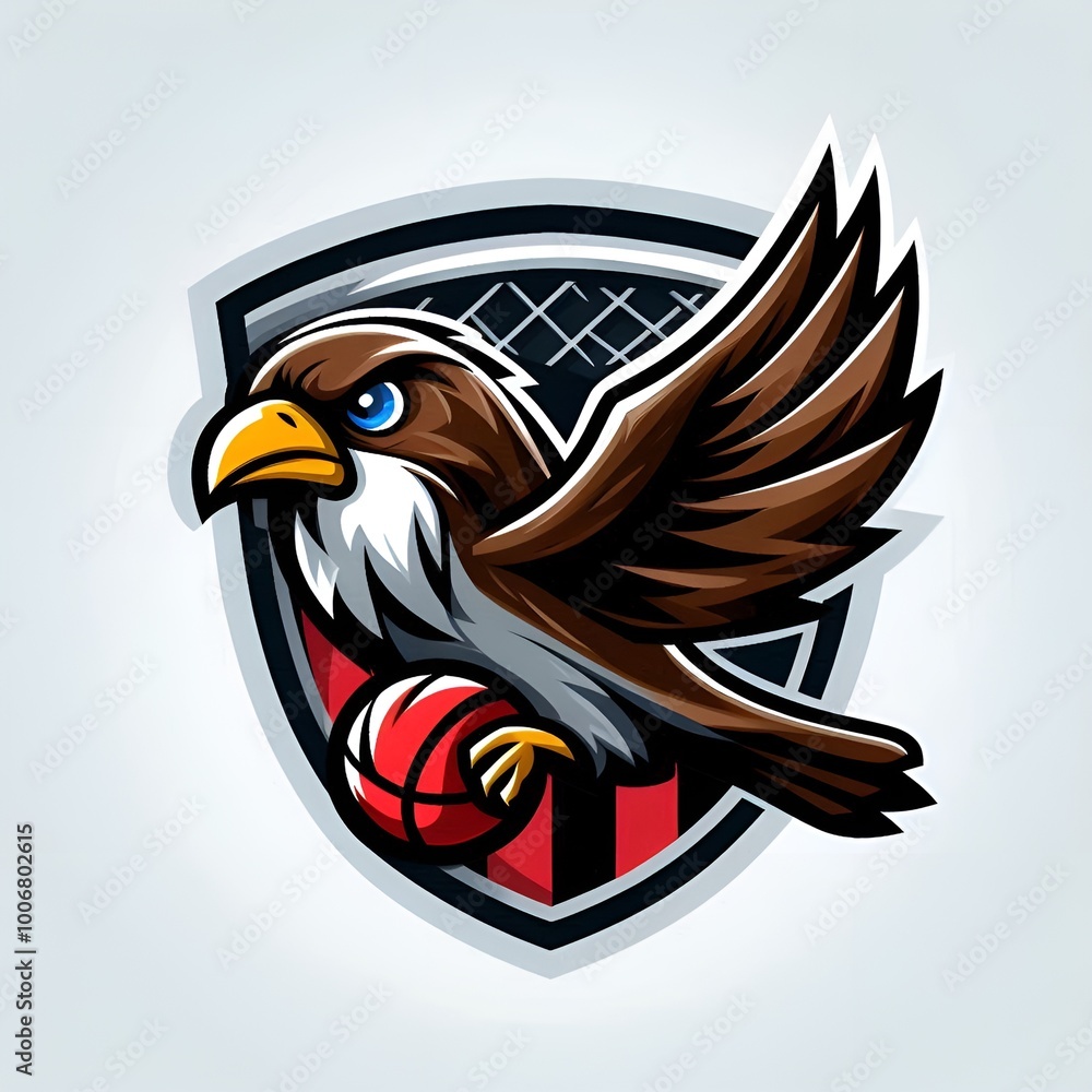 Obraz premium american eagle with flag