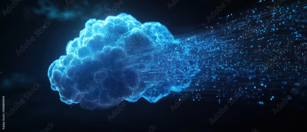 Fototapeta premium Digital Cloud Computing Data Transfer