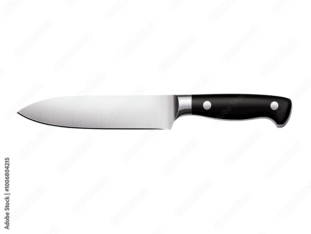 Sharp kitchen knife, essential tool for culinary tasks, isolated on white background. transparent background Sharp kitchen knife, essential tool for culinary tasks, isolated on white background. transparent background