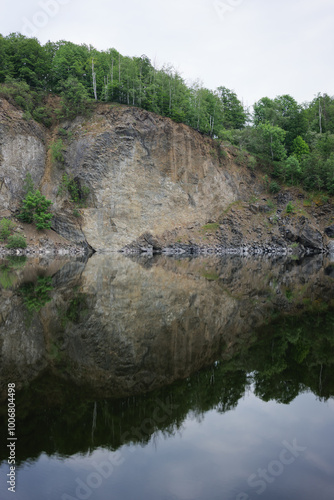 Diabas Steinbruch bei der Rappbodetalsperre im Harz photo