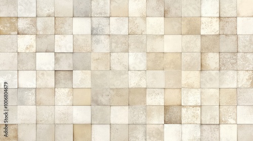 Wallpaper Mural Tiny squares in various shades of beige and cream, arranged in a checkerboard pattern for a subtle, elegant tile design. Torontodigital.ca