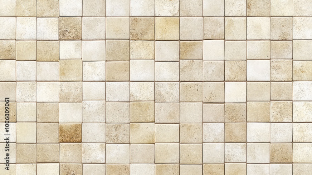 Tiny squares in various shades of beige and cream, arranged in a checkerboard pattern for a subtle, elegant tile design. Tiny squares in various shades of beige and cream, arranged in a checkerboard pattern for a subtle, elegant tile design.