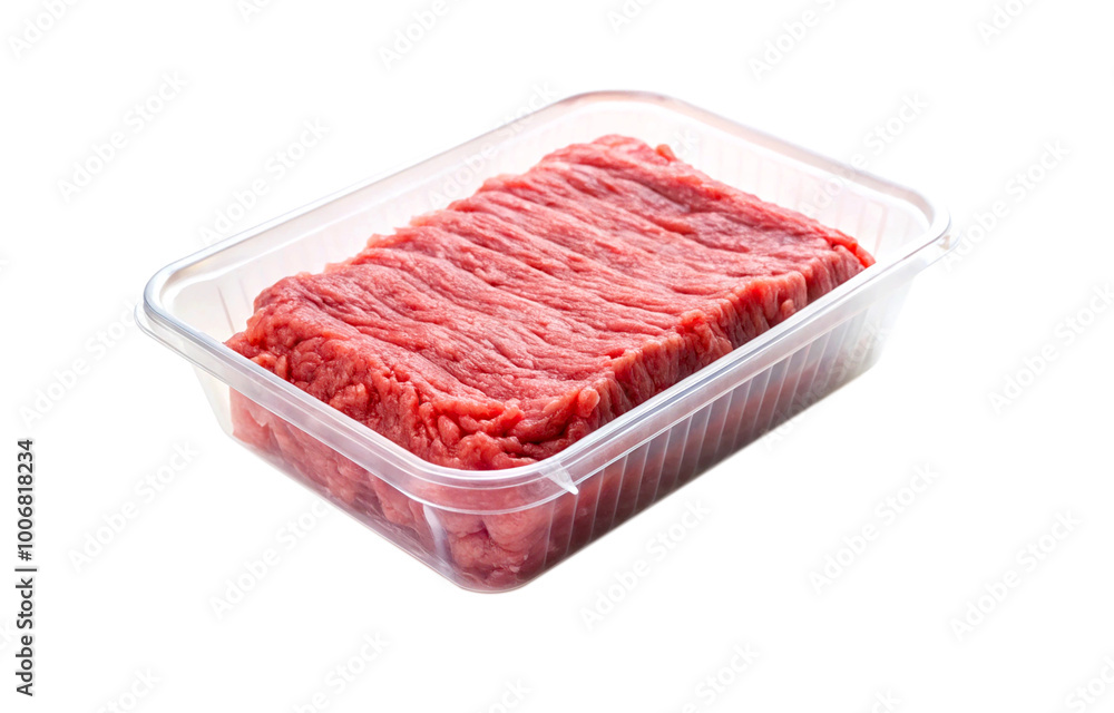 Artificial Meat in Packaging, isolated on transparent background Artificial Meat in Packaging, isolated on transparent background