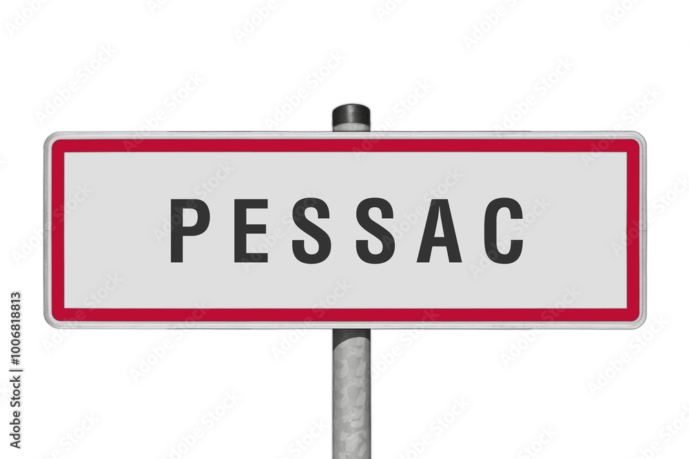 PESSAC, panneau entrée agglomération, (symbolique) PESSAC, panneau entrée agglomération, (symbolique)