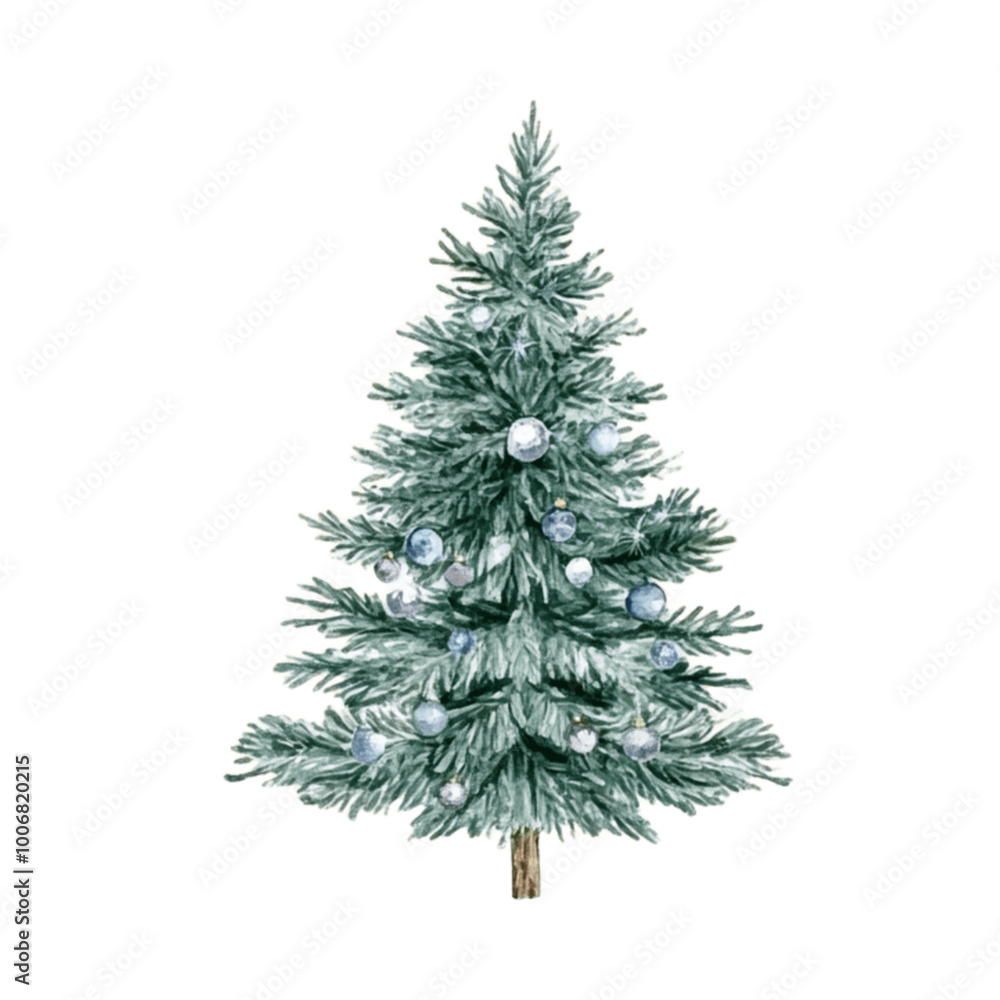 Fototapeta premium christmas tree isolated on white