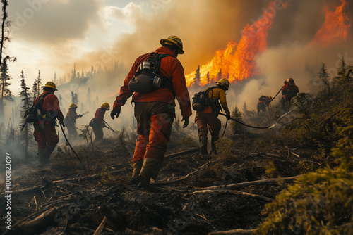 Firefighters battling intense wildfire