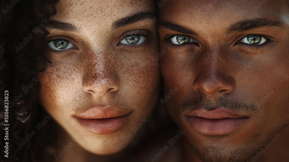 Portrait of Loving Happy Interracial Couple 8K Realistic Portrait of Loving Happy Interracial Couple 8K Realistic