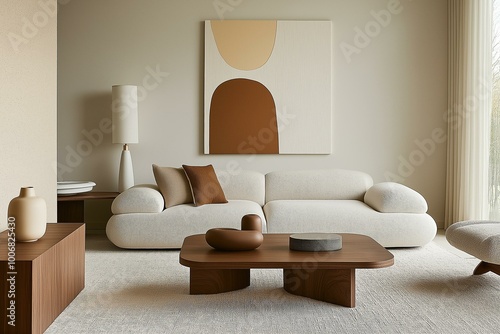 Obraz na płótnie Contemporary Living Room Elegance w salonie