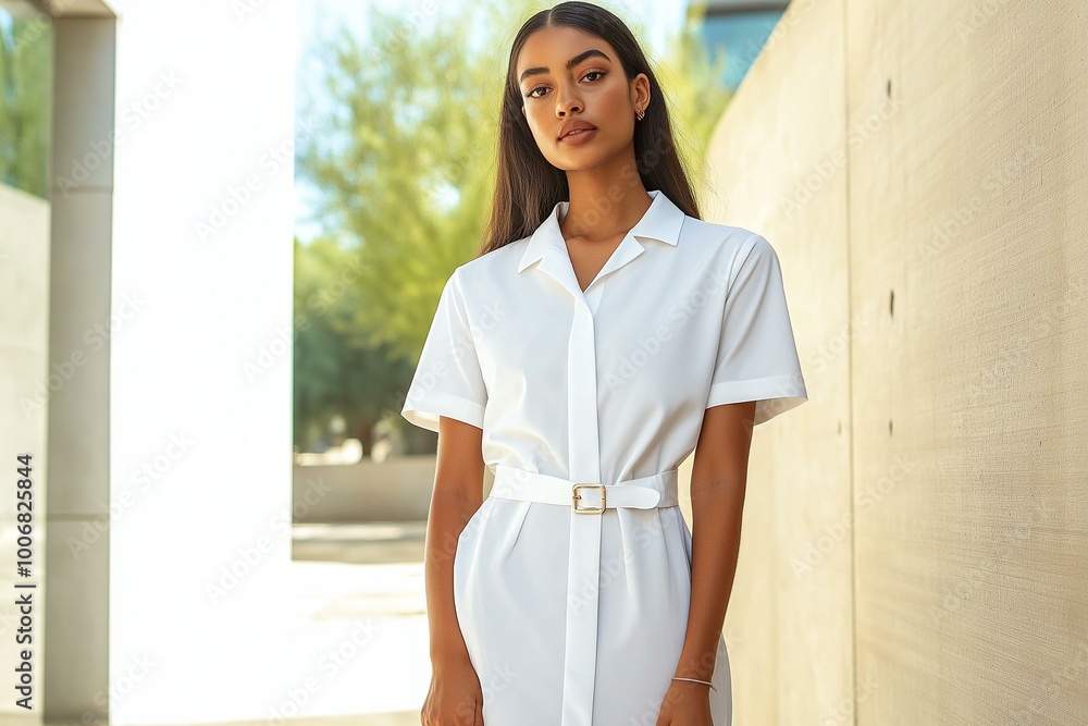 Modern Professional Woman in Summer Fashion