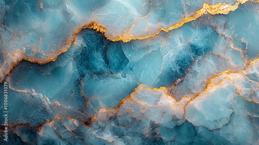 A pastel blue marble background with intricate gold veins running through, creating a serene and refined ambiance A pastel blue marble background with intricate gold veins running through, creating a serene and refined ambiance