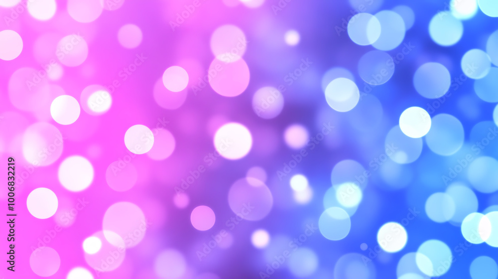 Abstract bokeh background with pink and blue light circles, soft and dreamy atmosphere. Abstract bokeh background with pink and blue light circles, soft and dreamy atmosphere.