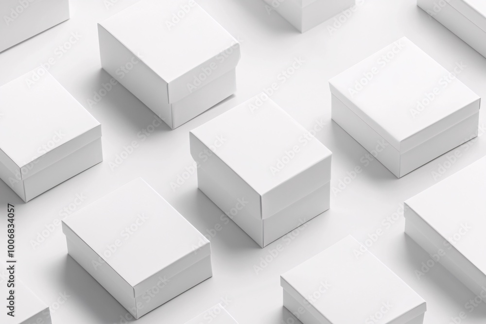 White Blank Boxes Mockup White Blank Boxes Mockup