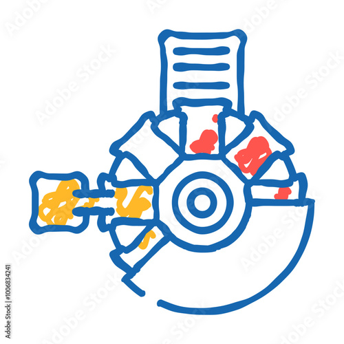 copper smelter cast anodes doodle icon sketch vector. copper smelter cast anodes sign. isolated symbol illustration