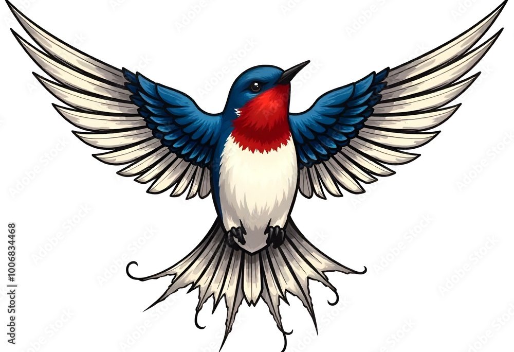 Obraz premium illustration of a flying bird