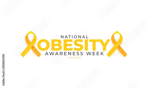 National Obesity awareness week. background, banner, card, poster, template. Vector illustration.