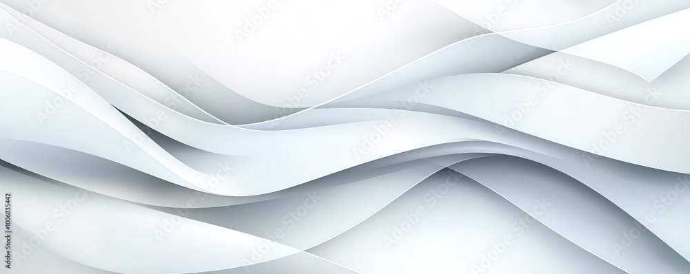 Modern abstract white wave background with smooth curves and flowing lines, perfect for design projects and presentations. Modern abstract white wave background with smooth curves and flowing lines, perfect for design projects and presentations.
