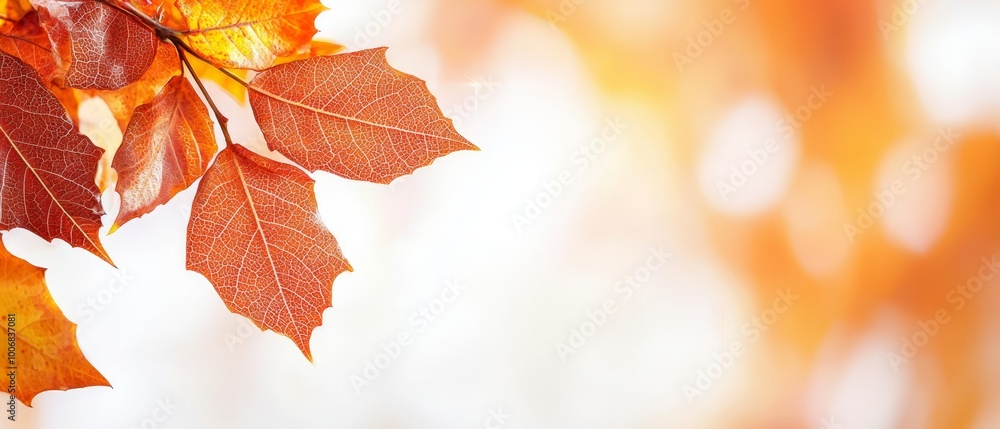 A tree branch in focus, adorned with a full cluster of leaves, against a softly blurred background A tree branch in focus, adorned with a full cluster of leaves, against a softly blurred background