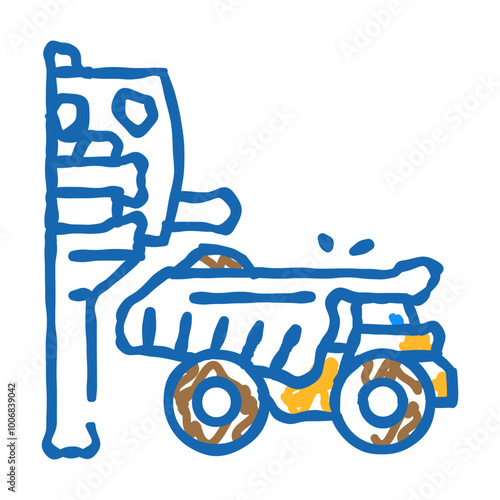 oxide ore processing copper doodle icon sketch vector. oxide ore processing copper sign. isolated symbol illustration