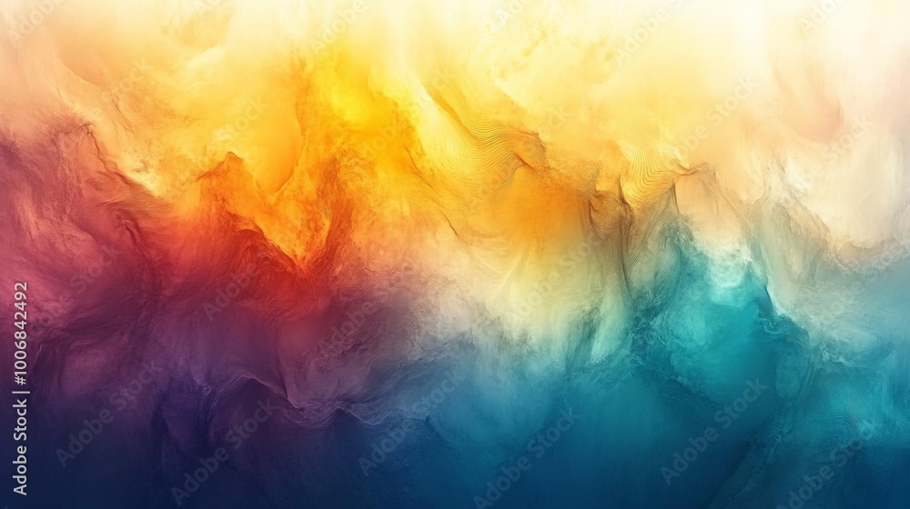 Vibrant Ethereal Cloudscape Backdrop with Warm and Cool Tones Vibrant Ethereal Cloudscape Backdrop with Warm and Cool Tones