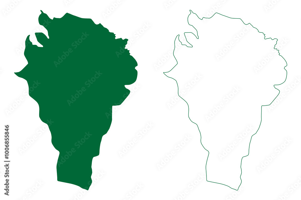 Tengnoupal district (Manipur State, Republic of India) map vector illustration, scribble sketch Tengnoupal map Tengnoupal district (Manipur State, Republic of India) map vector illustration, scribble sketch Tengnoupal map