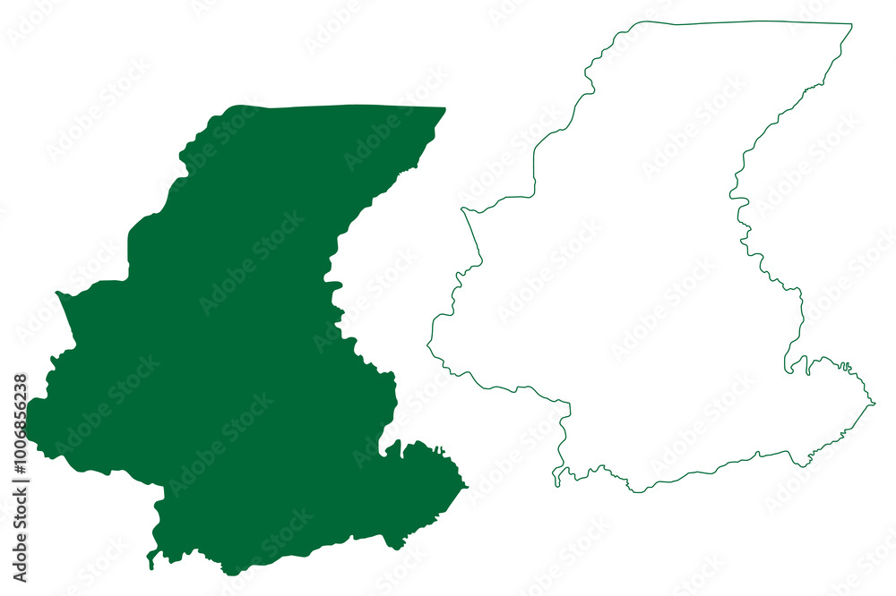 Tinsukia district (Assam State, Republic of India) map vector illustration, scribble sketch Tinsukia map Tinsukia district (Assam State, Republic of India) map vector illustration, scribble sketch Tinsukia map