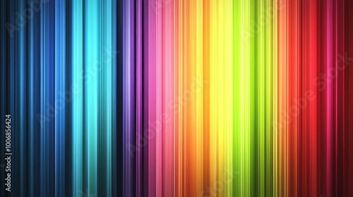 Vibrant Rainbow-Colored Vertical Stripes Abstract Background