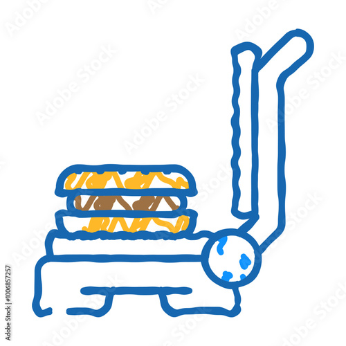 sandwich maker home accessory doodle icon sketch vector. sandwich maker home accessory sign. isolated symbol illustration