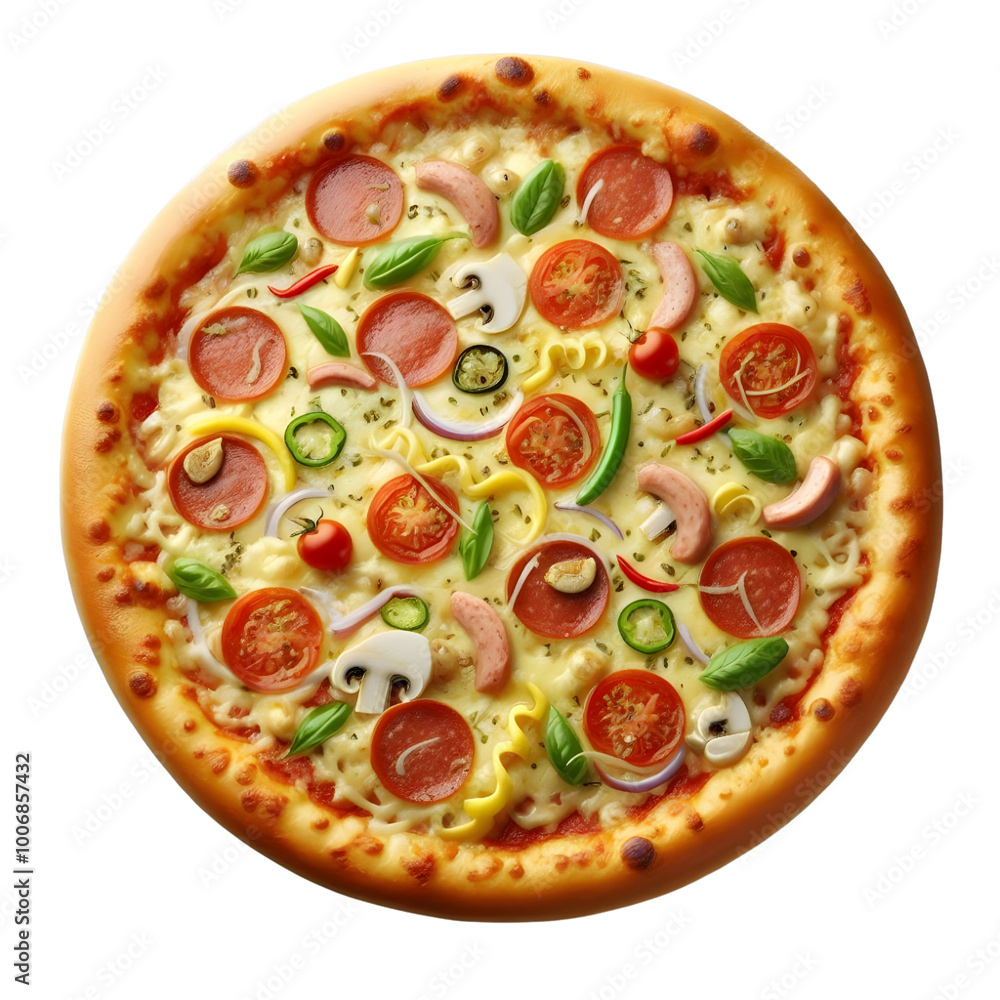 Delicious And Testy Cheese piza on transparent background. Delicious And Testy Cheese piza on transparent background.