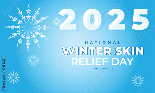 National Winter skin relief day. background, banner, card, poster, template. Vector illustration.