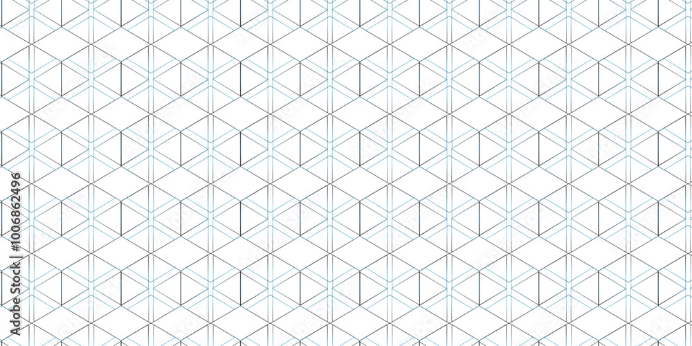 Fototapeta premium Seamless geometric pattern background design | Hexagonal pattern design | Triangle pattern background | Geometric line pattern vector background design | Golden-sky color pattern design