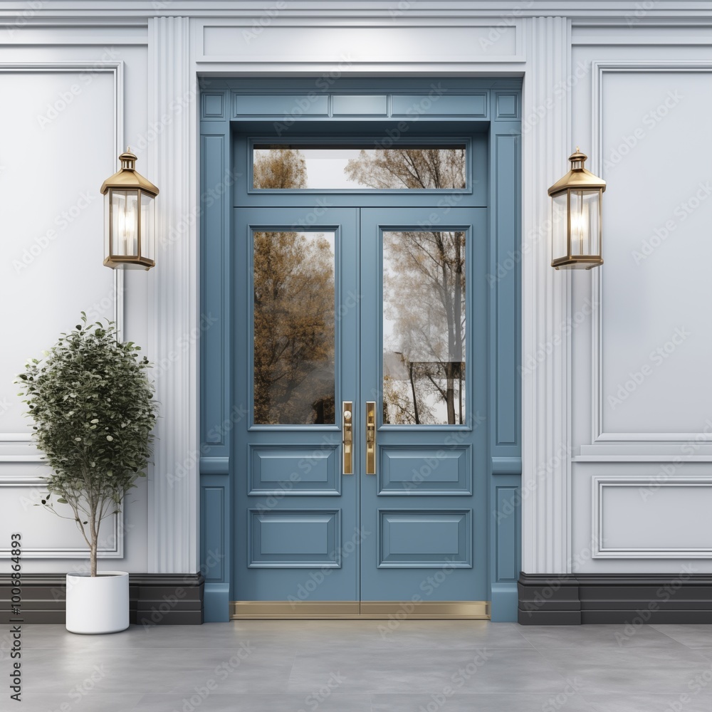 entrance to the house,generative ai illustration entrance to the house,generative ai illustration