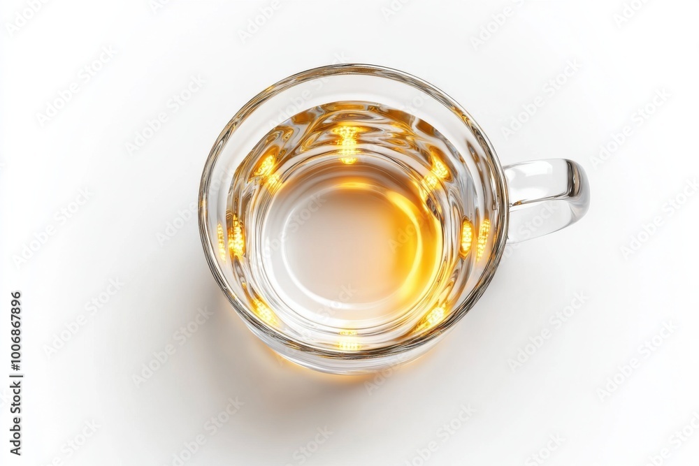 Handcrafted Glass Mug with Embedded Crystals Handcrafted Glass Mug with Embedded Crystals