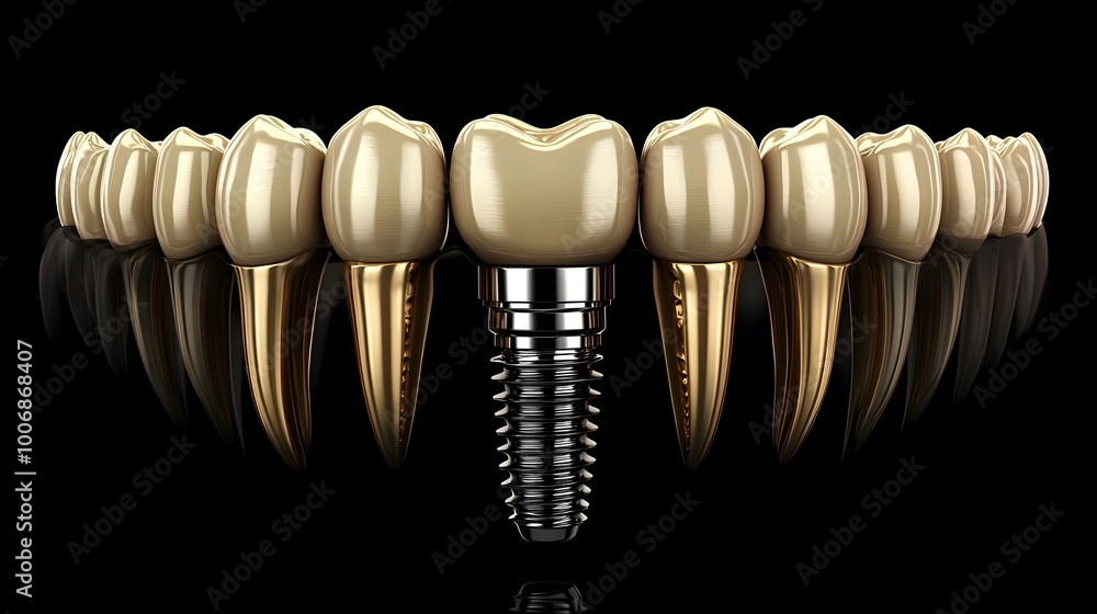 Detailed Dental Implant Anatomy Diagram Showcasing Jawbone and Structure Detailed Dental Implant Anatomy Diagram Showcasing Jawbone and Structure