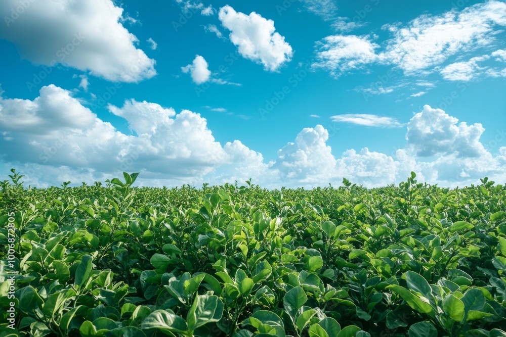 Bergamot trees on a plantation under a blue sky. Copy space. Concept: landscape, citrus trees, harvest Bergamot trees on a plantation under a blue sky. Copy space. Concept: landscape, citrus trees, harvest