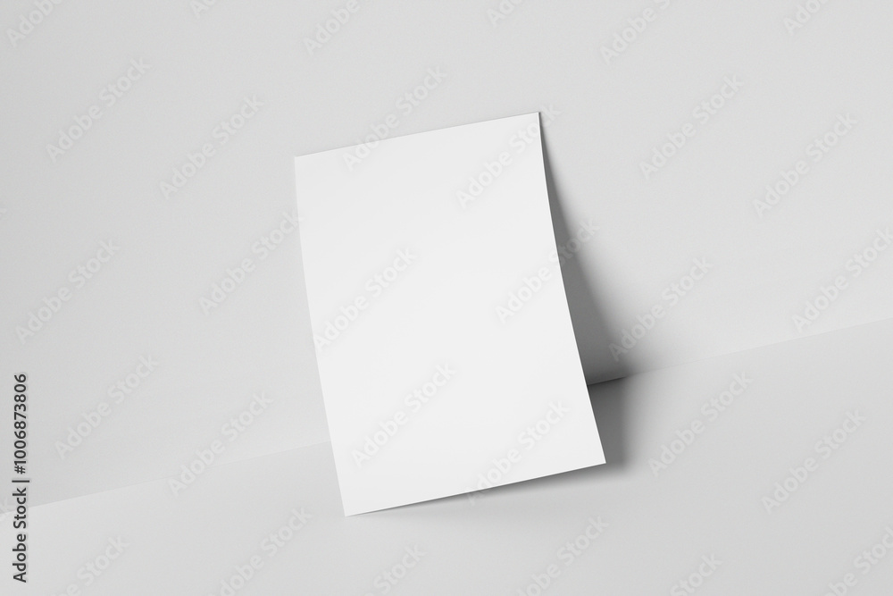 Naklejka premium Blank A4 paper mockup high angle view