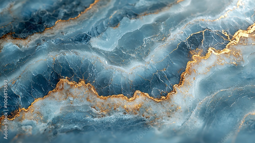 A soft pastel blue marble background with fine golden veins flowing smoothly, offering a peaceful and refined look A soft pastel blue marble background with fine golden veins flowing smoothly, offering a peaceful and refined look