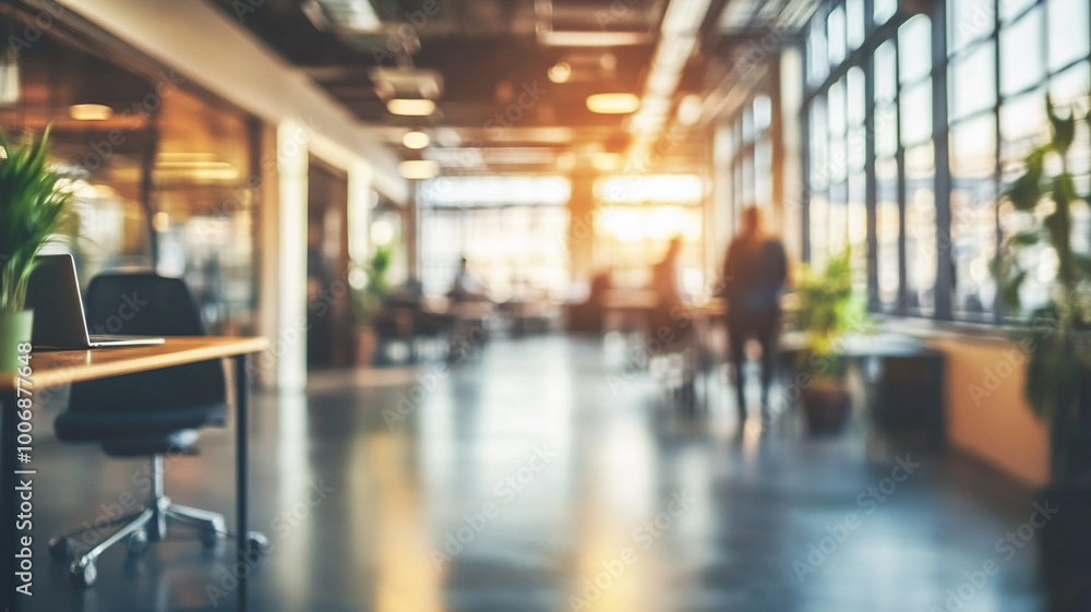 Blurred background of a modern office. Blurred background of a modern office.