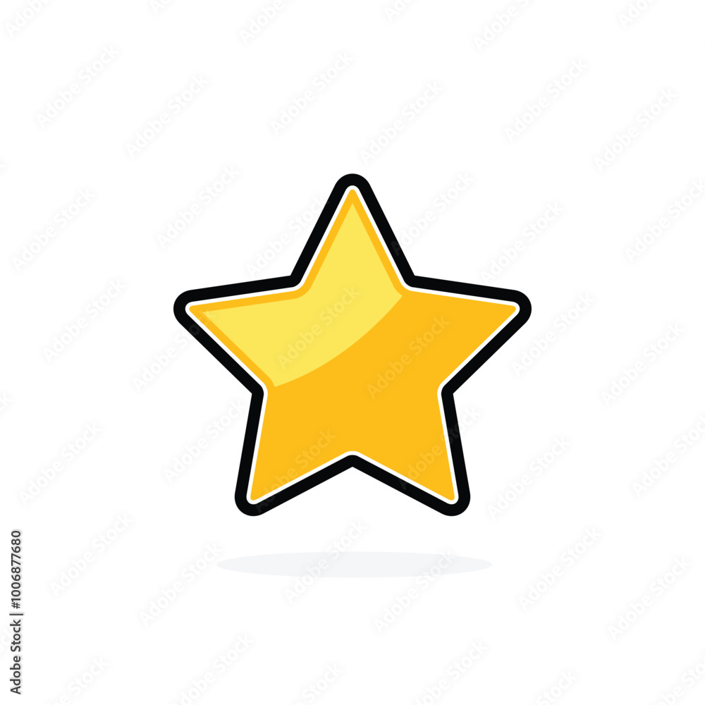 Yellow star icon. Vector illustration Yellow star icon. Vector illustration
