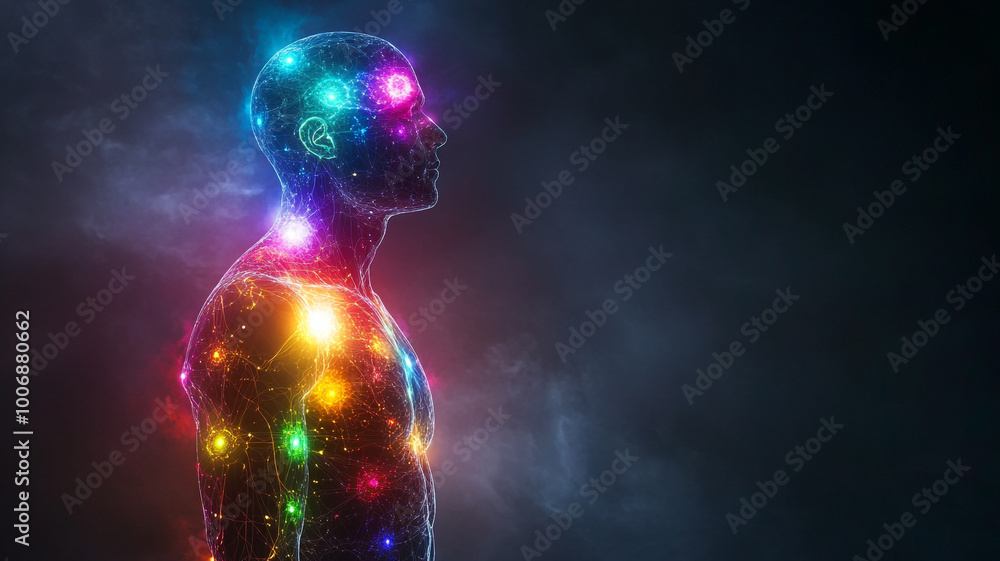 © sema_srinouljan - Human body with glowing aura.