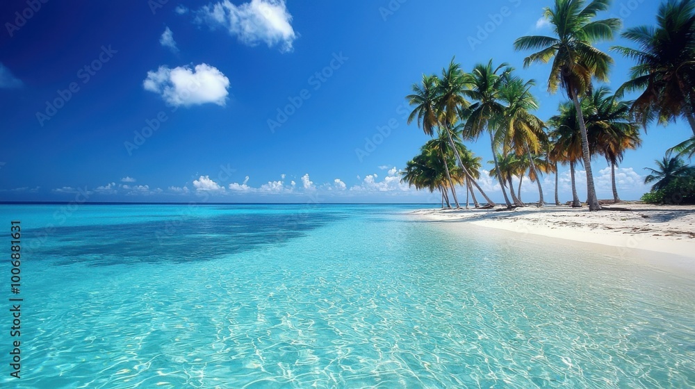 Tropical beach with clear blue water Tropical beach with clear blue water