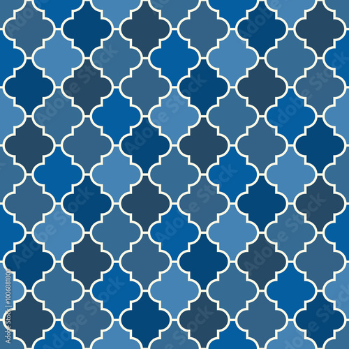 Oriental traditional pattern. Ogee abstract ornament. Repeated maroccan mosaic tiles. Lantern shapes motif. Tracery window wallpaper. Arabesque digital paper, textile print. Seamless surface design