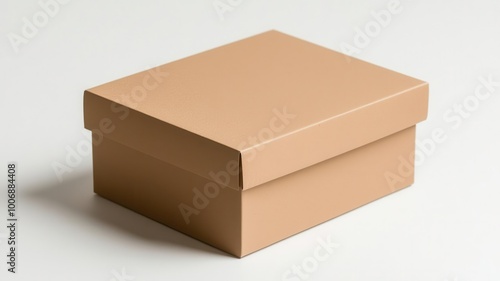 Plain offset box with a fold-down lid for secure closure, offering a blank, sleek exterior fold-down lid, secure packaging