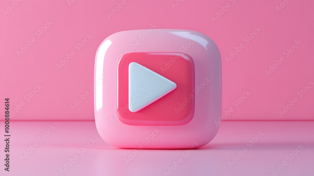 Live streaming Social media minimal icon. 3d rendering. Live streaming Social media minimal icon. 3d rendering.