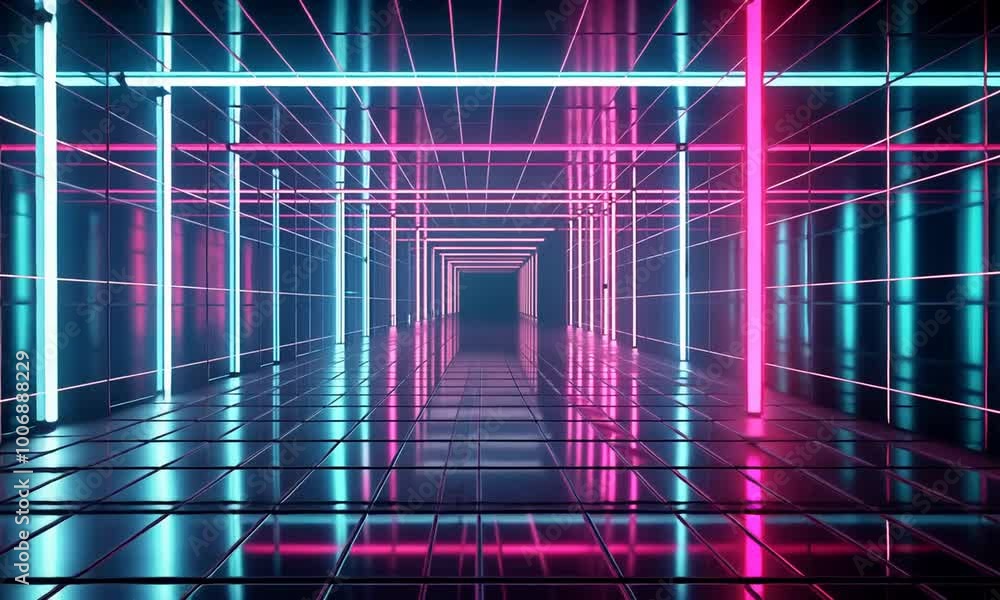 Neon Lights Tunnel Neon Lights Tunnel