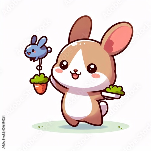 cartoon character white background