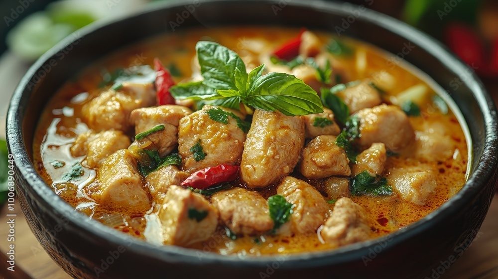 Delicious Thai Curry with Chicken and Basil Delicious Thai Curry with Chicken and Basil
