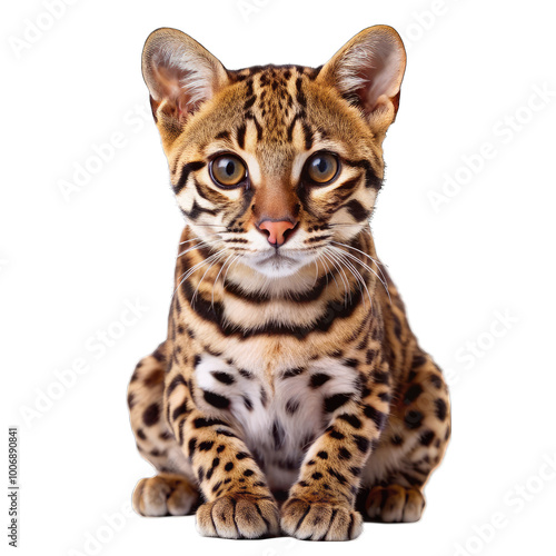 bengal cat isolated on white background