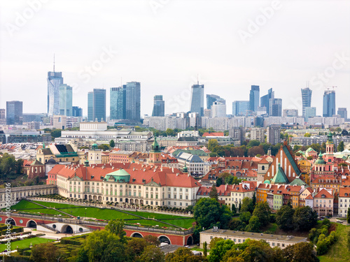 Warszawa, panorama miasta. photo